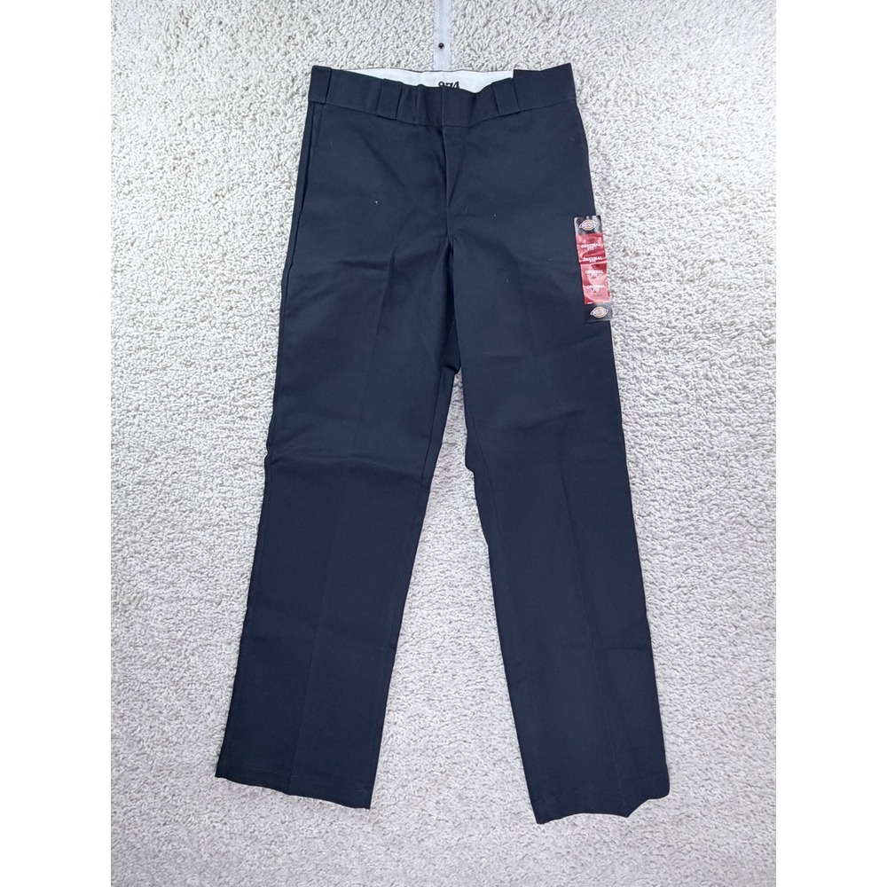 Dickies 874 Work Pants Mens 31x31 Dark Navy Blue Original Fit Chinos NWT